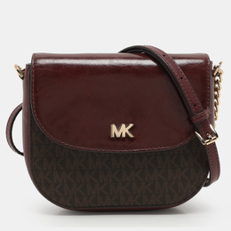 Michael Kors: Бордовая сумка через плечо 