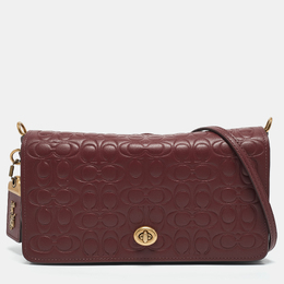 Coach: Бордовая сумка через плечо  Dinky