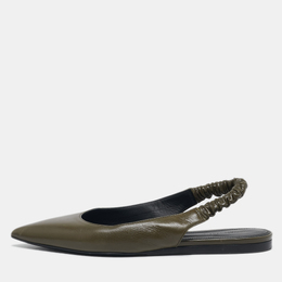 Bottega Veneta: Зелёные туфли 