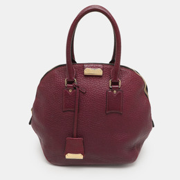 Burberry: Бордовая сумка 
