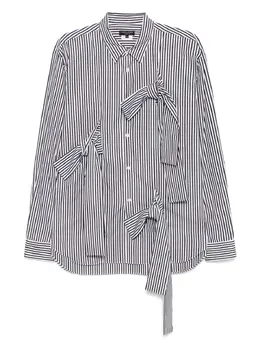 Comme des Garçons Homme Plus: Рубашка с бантом 