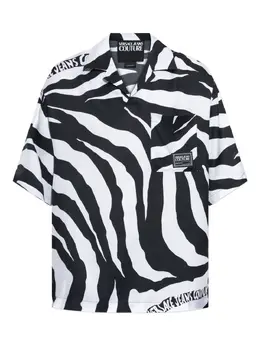 Versace Jeans Couture: Рубашка с принтом зебры 