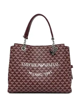 Emporio Armani: Сумка-шоппер с принтом 