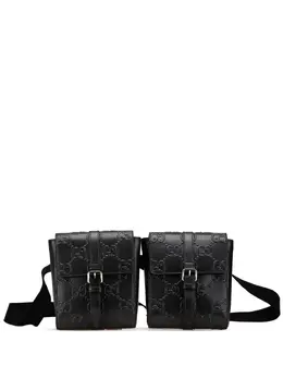 Gucci Pre-Owned: Чёрная поясная сумка 