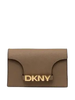 DKNY: Коричневая сумка через плечо 