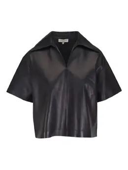 Lafayette 148: Кожаная блуза 