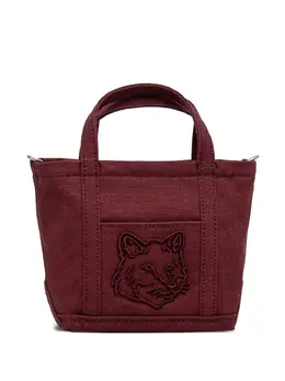 Maison Kitsuné: Бордовая сумка-шоппер 