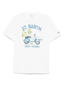 MC2 Saint Barth: Белая футболка  Vespa