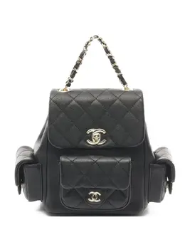 CHANEL Pre-Owned: Чёрный рюкзак 