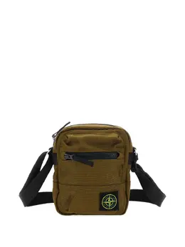 Stone Island: Зелёная сумка через плечо  Compass