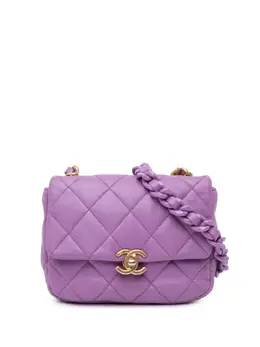 CHANEL Pre-Owned: Фиолетовая сумка через плечо 