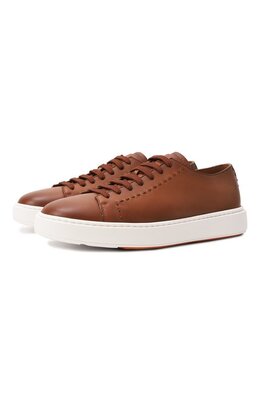 Santoni: Коричневые кеды  Cleanic