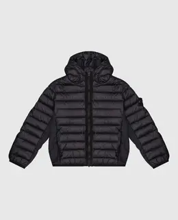 Stone Island: Синий пуховик 