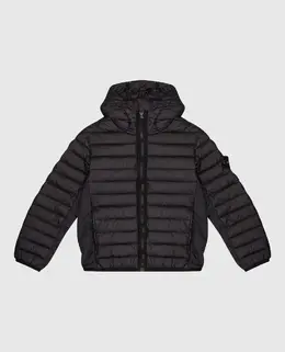 Stone Island: Чёрный пуховик 