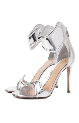 Gianvito Rossi: Серебристые босоножки 