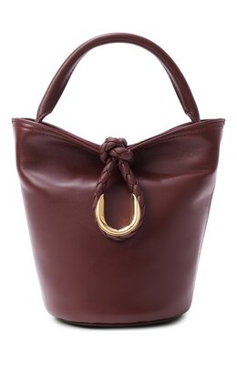Bottega Veneta: Бордовая сумка 