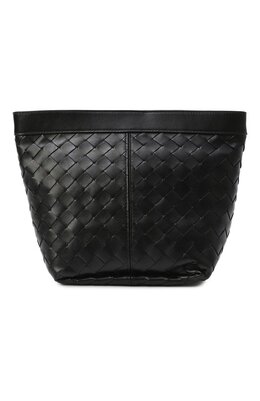 Bottega Veneta: Чёрный клатч 