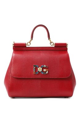 Dolce & Gabbana: Красная сумка  Sicily Large