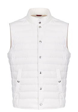 BRUNELLO CUCINELLI: Белый жилет 
