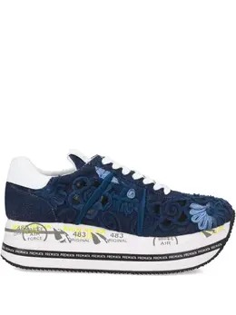 Premiata: Голубые кроссовки  Beth