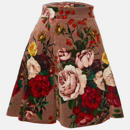 Dolce & Gabbana: Юбка  Velvet с растительным принтом