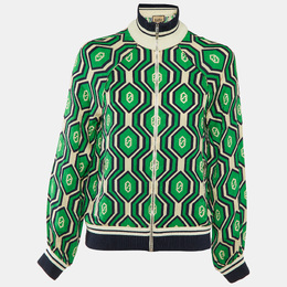 Gucci: Зелёная куртка 