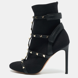 Valentino: Чёрные ботинки  Rockstud