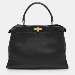 Fendi: Чёрная сумка на руку  Peekaboo