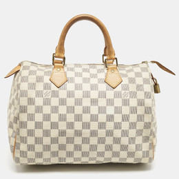Louis Vuitton: Белая сумка  Speedy 30