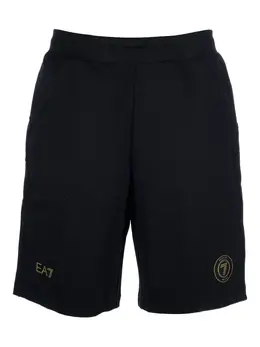 Ea7 Emporio Armani: Чёрные шорты 