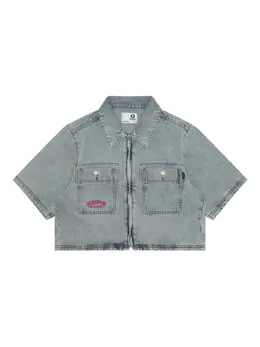 AAPE BY *A BATHING APE®: Голубая рубашка 