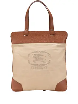 Burberry Pre-Owned: Коричневая сумка-шоппер 