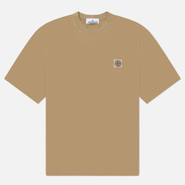 Stone Island: Коричневая футболка  Compass