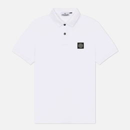 Stone Island: Белое поло  Compass