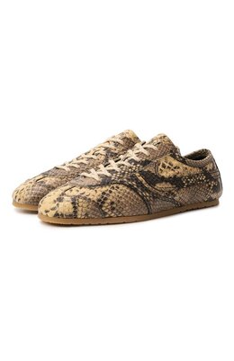 Dries Van Noten: Бежевые кеды 