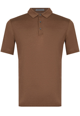 CORNELIANI: Коричневая футболка 