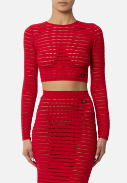 ELISABETTA FRANCHI: Красный топ 