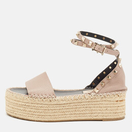 Valentino: Бежевые мокасины  Rockstud
