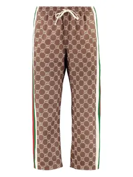 Gucci: Коричневые брюки  Interlocking G