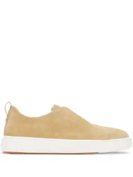 Santoni: Бежевые мокасины 