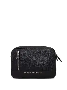 Armani Exchange: Чёрная поясная сумка 