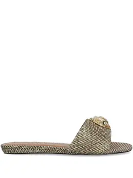 Kurt Geiger London: Бежевые сандалии 