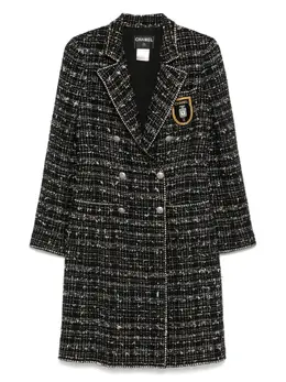 CHANEL Pre-Owned: Твидовое пальто 