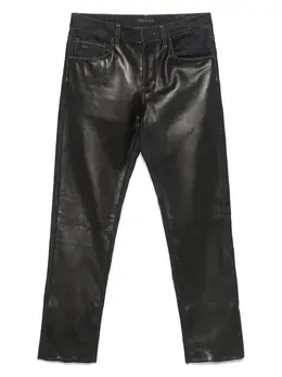 Prada Pre-Owned: Кожаные джинсы 