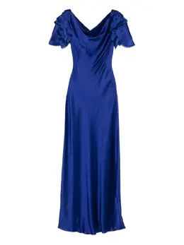 Alberta Ferretti: Атласное платье 