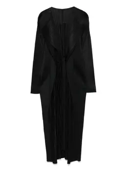 Pleats Please Issey Miyake: Двухцветное пальто 