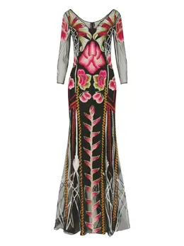 Temperley London: Платье с растительным принтом 