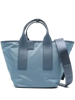 Furla: Голубая сумка-шоппер  Piuma