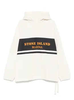 Stone Island: Белая толстовка 