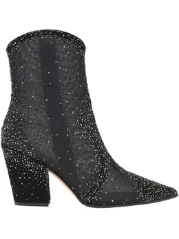 Gianvito Rossi: Чёрные ботинки  Rania